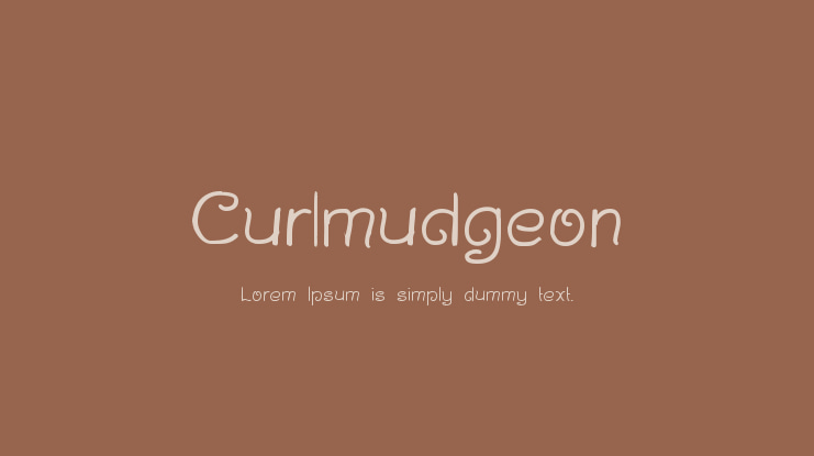 Curlmudgeon Font