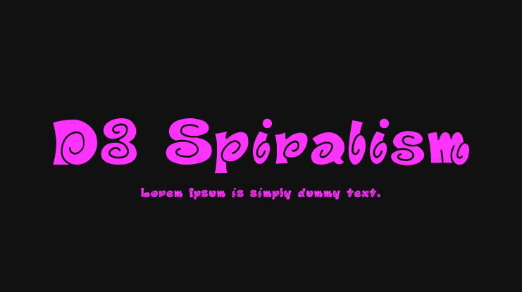 D3 Spiralism Font