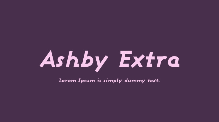 Ashby Extra Font