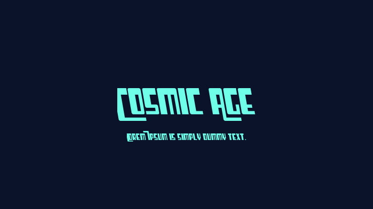 Cosmic Age Font