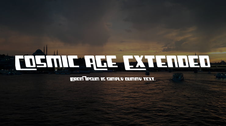Cosmic Age Extended Font
