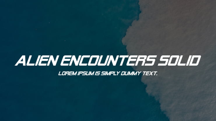 Alien Encounters Solid Font