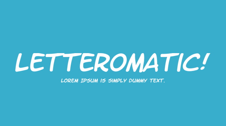 LetterOMatic! Font