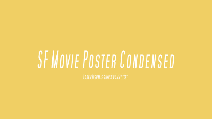 SF Movie Poster Condensed Font