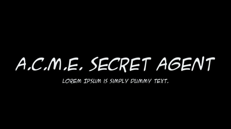 A.C.M.E. Secret Agent Font