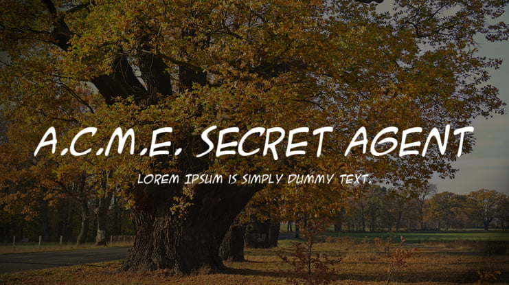 A.C.M.E. Secret Agent Font