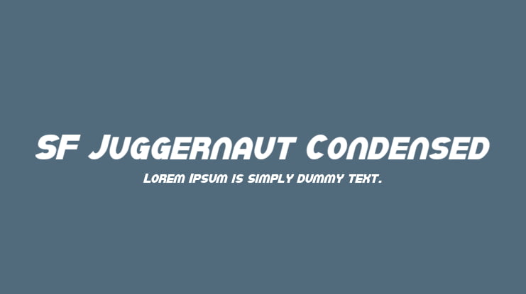 SF Juggernaut Condensed Font