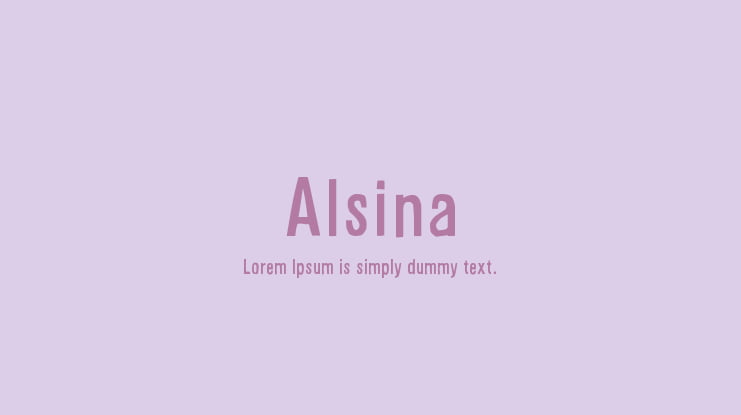 Alsina Font