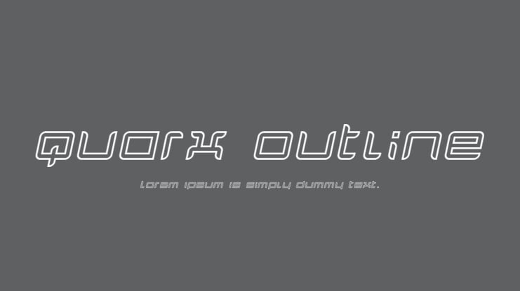 Quarx Outline Font
