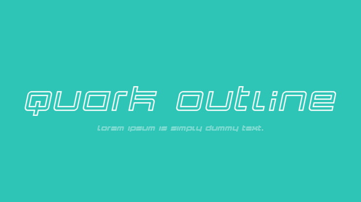 Quark Outline Font