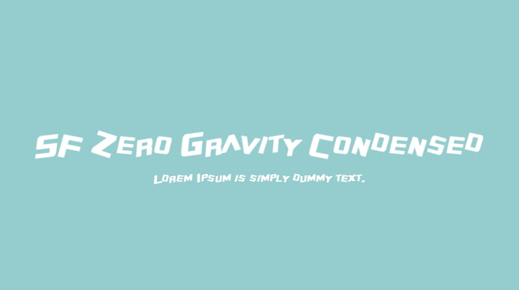 SF Zero Gravity Condensed Font