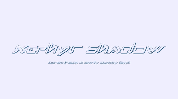 Xephyr Shadow Font