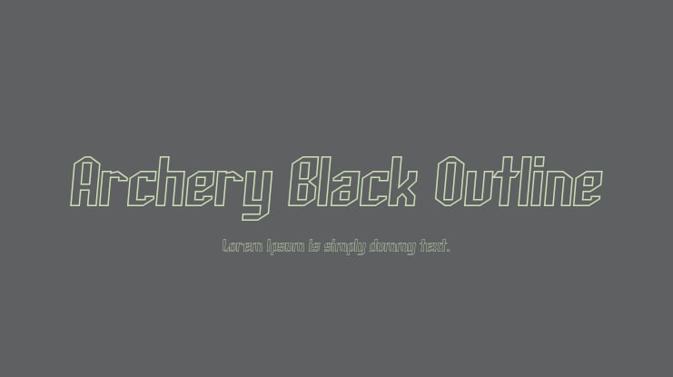 Archery Black Outline Font