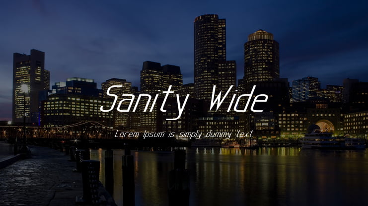 Sanity Wide Font