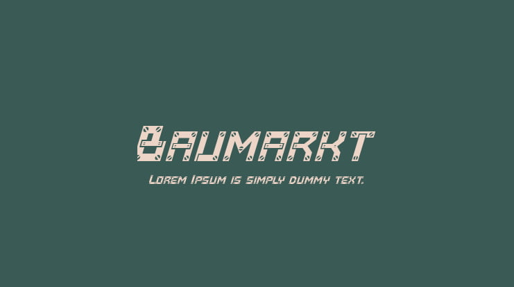 Baumarkt Font