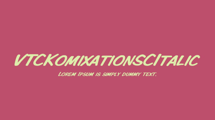 VTCKomixationSCItalic Font