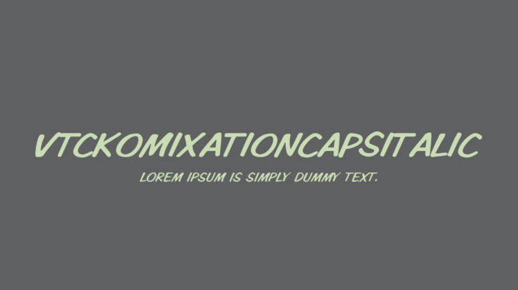 VTCKomixationCapsItalic Font