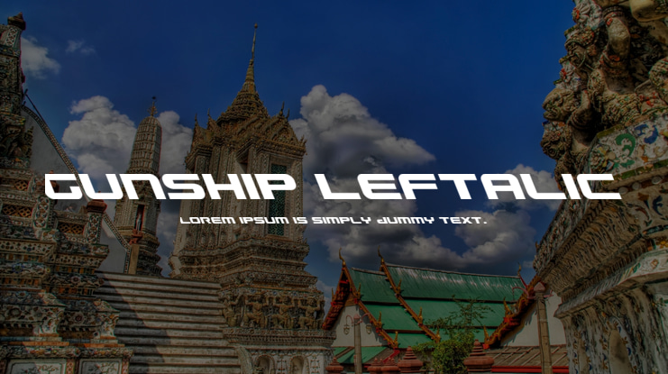 Gunship Leftalic Font