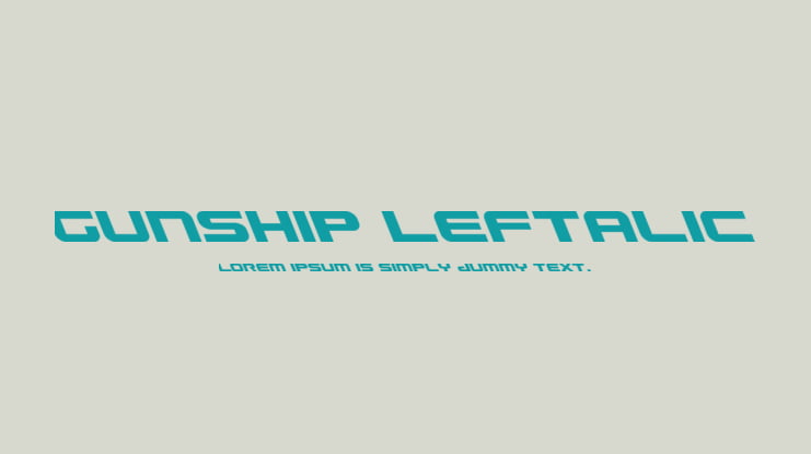 Gunship Leftalic Font
