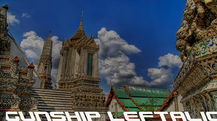 Gunship Leftalic Font