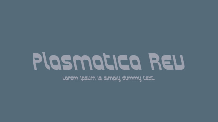 Plasmatica Rev Font