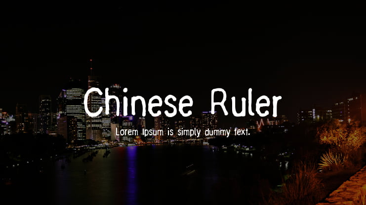 Chinese Ruler Font