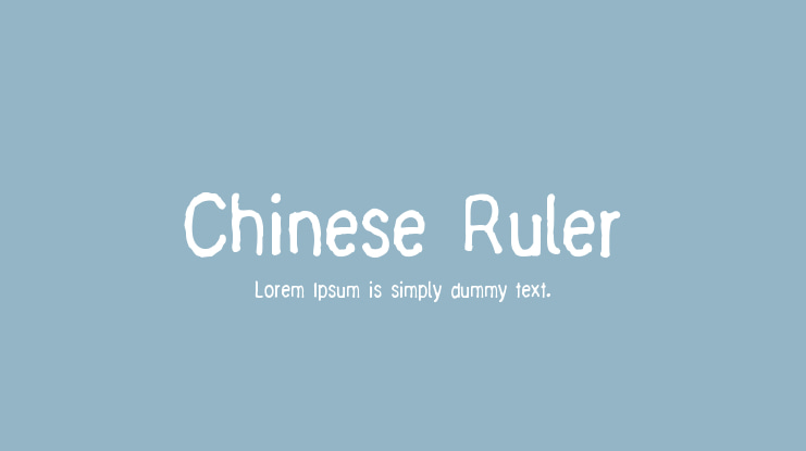 Chinese Ruler Font