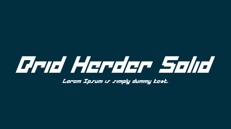 Drid Herder Solid Font