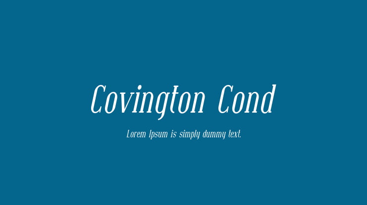 Covington Cond Font