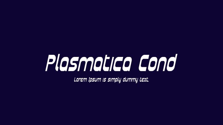 Plasmatica Cond Font