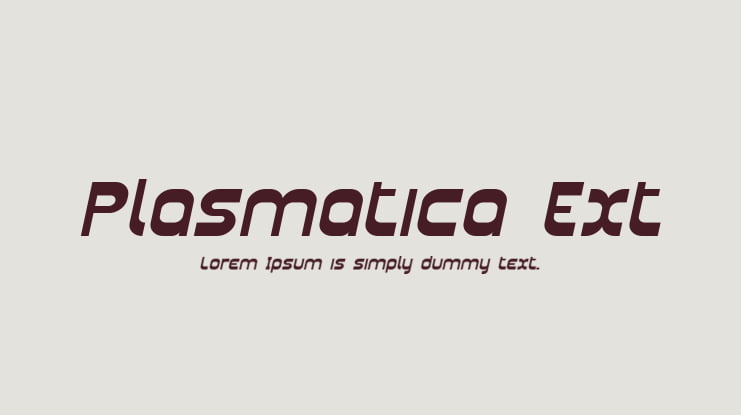 Plasmatica Ext Font
