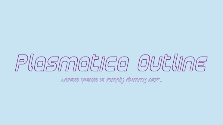 Plasmatica Outline Font