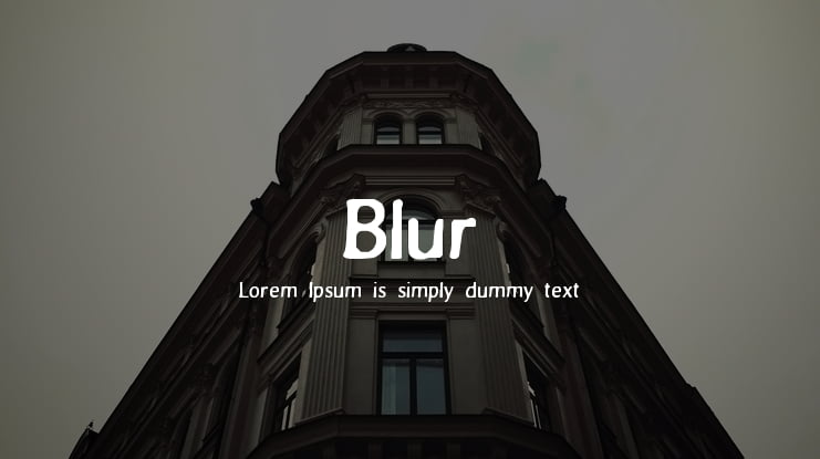 Blur Font