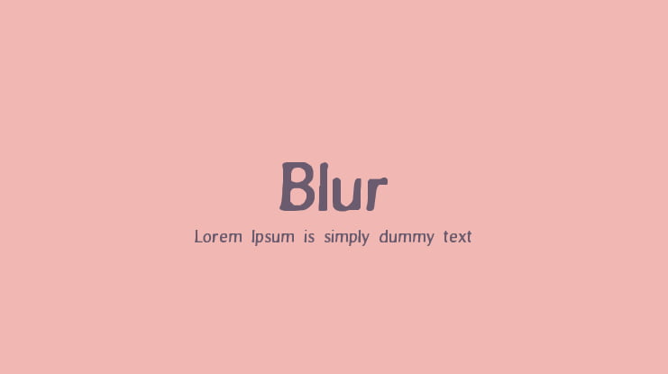 Blur Font