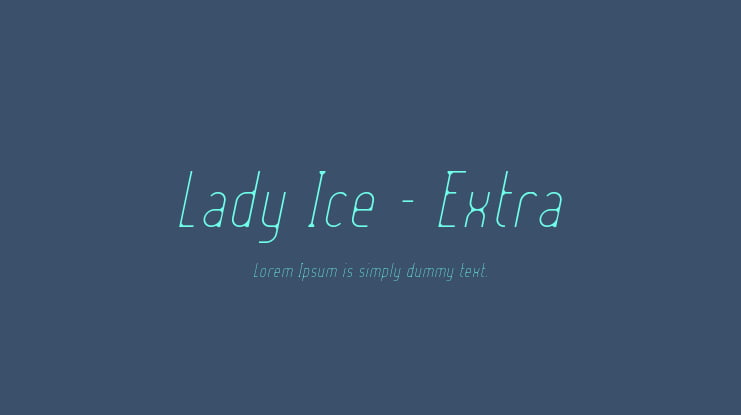 Lady Ice - Extra Font