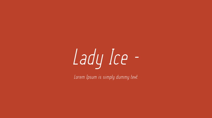 Lady Ice - Font