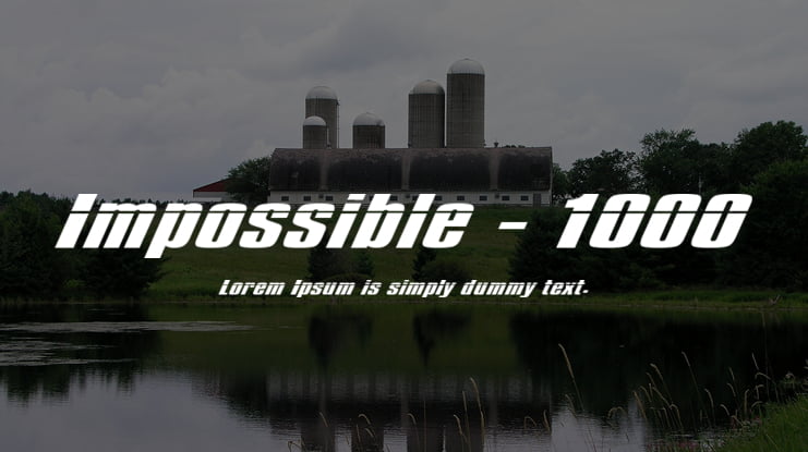 Impossible - 1000 Font