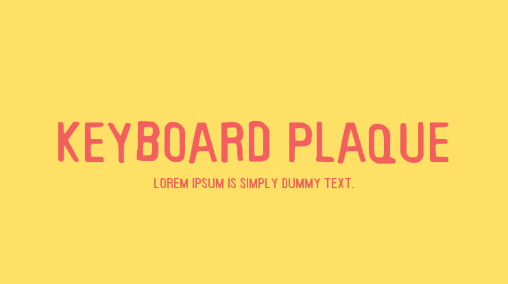 Keyboard Plaque Font