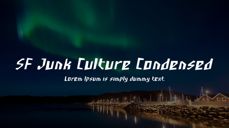 SF Junk Culture Condensed Font