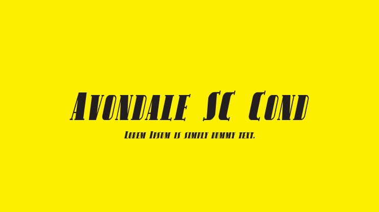 Avondale SC Cond Font