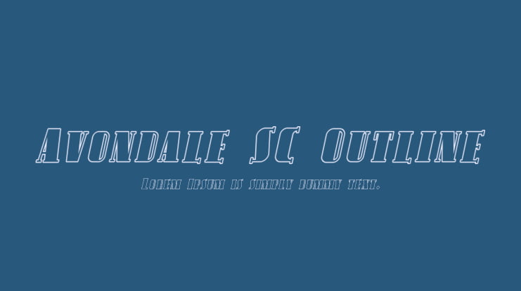 Avondale SC Outline Font