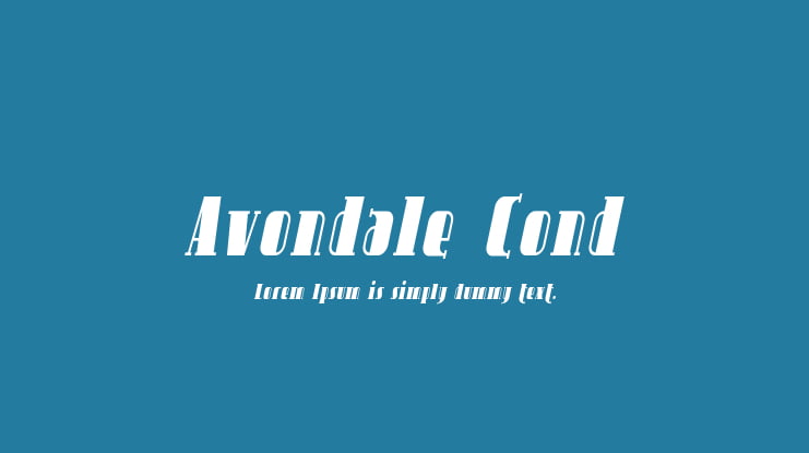Avondale Cond Font