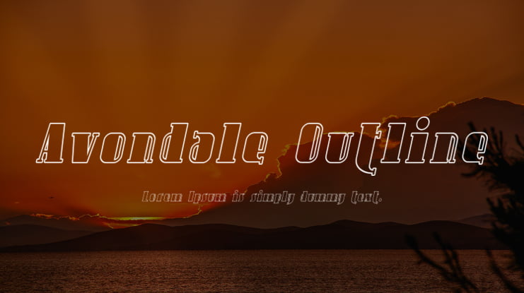 Avondale Outline Font