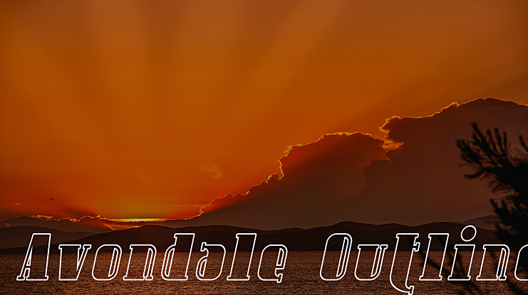 Avondale Outline Font