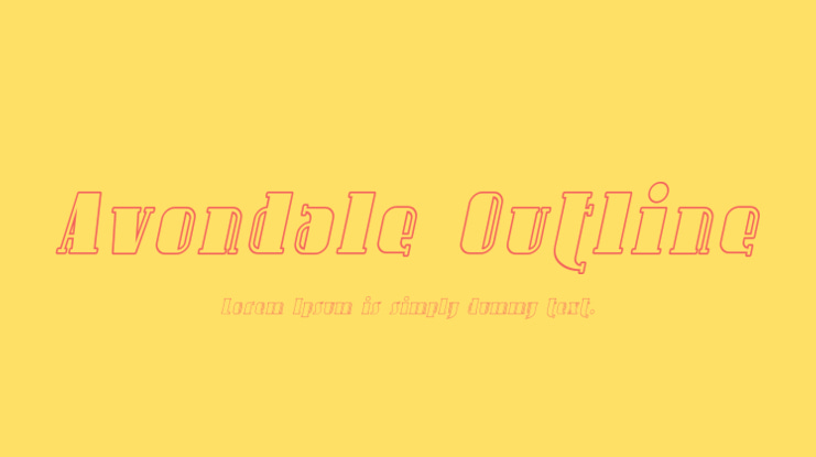 Avondale Outline Font