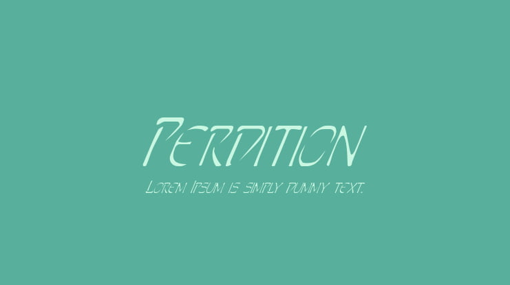 Perdition Font