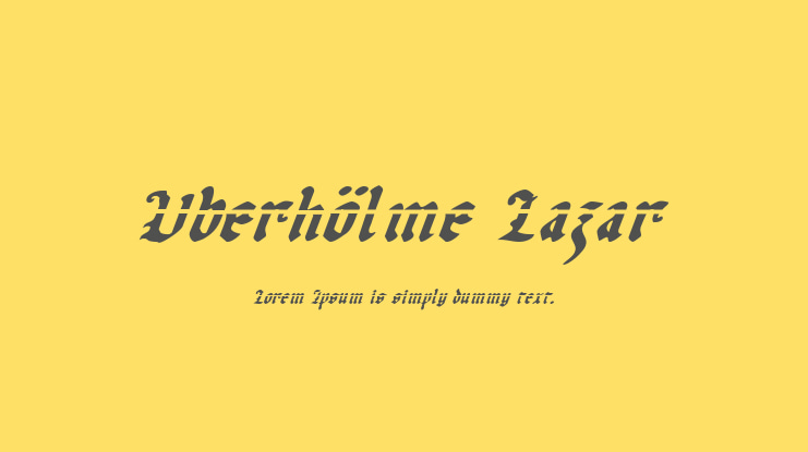 Uberhölme Lazar Font