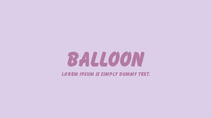 Balloon Font