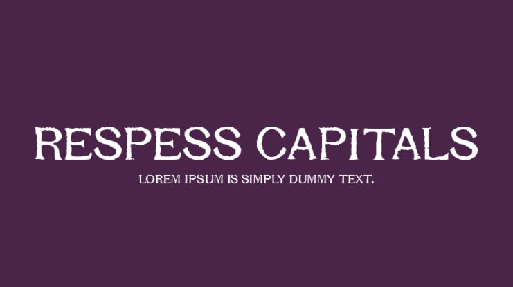 Respess Capitals Font Family