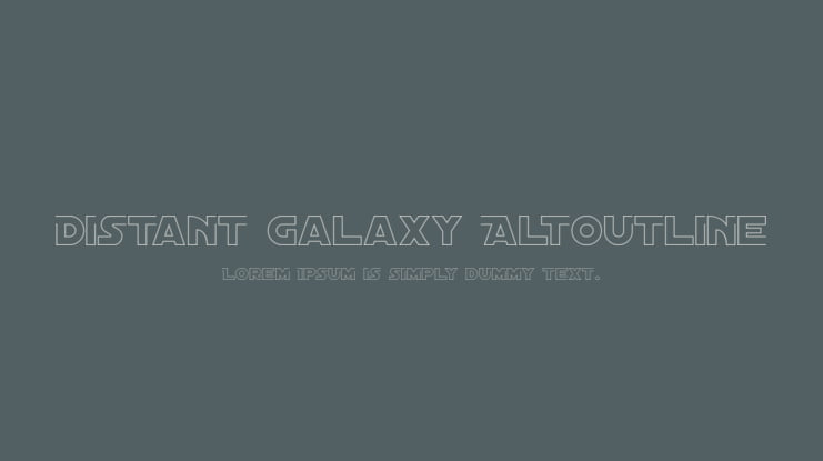 Distant Galaxy AltOutline Font Family